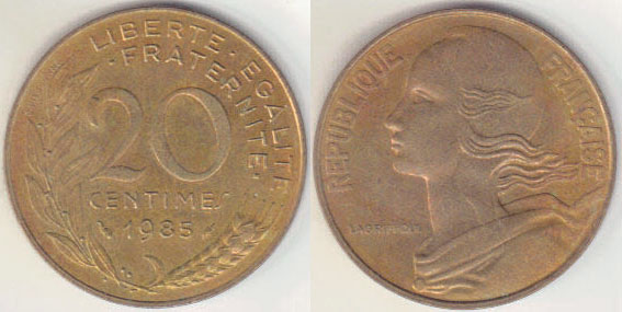 1985 France 20 Centimes (Unc) A008867
